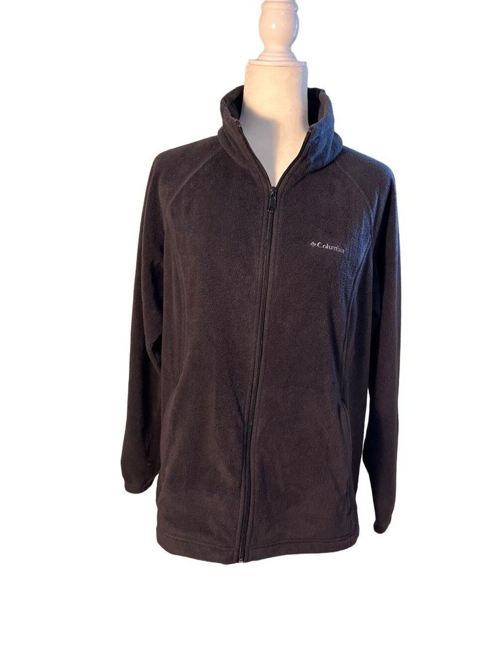 Columbia black fleece full zip jacket 1X